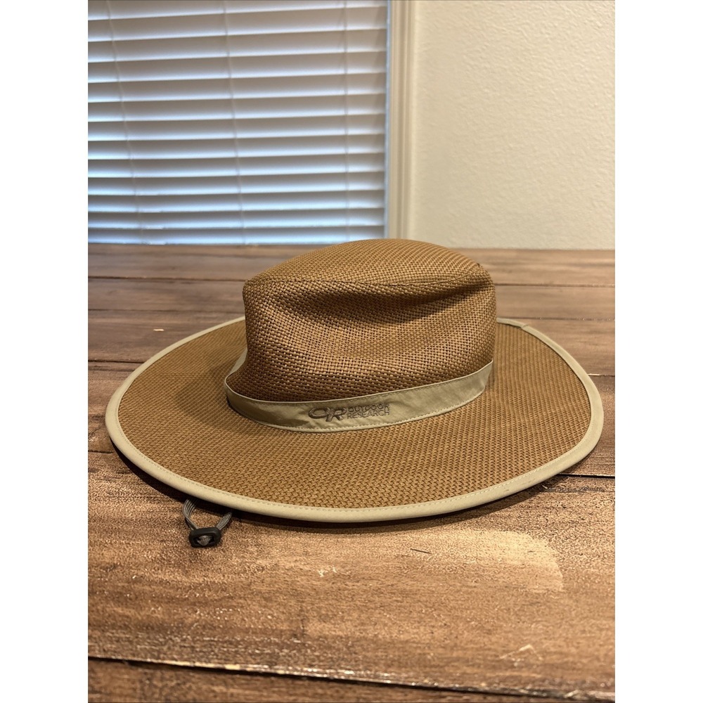 Outdoor Research Papyrus Sun Hat XL Straw Paper Wide Brim Hiking Fishing UPF 50